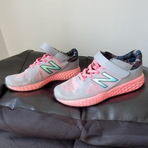 New balance girls pink and grey sneakers